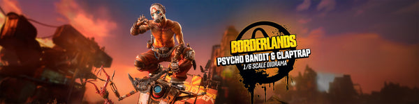 Borderlands Psycho Bandit & Claptrap 1/6 Scale Diorama