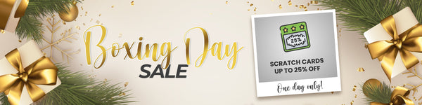 BOXING DAY SALE! SCRATCH CARDS UP TO 25% OFF! ONE DAY ONLY!